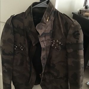 Zara studded camo jacket